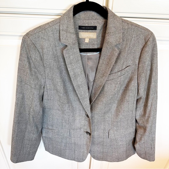 Talbots Jackets & Coats Talbots Womens Grey Plaid Oversized Blazer